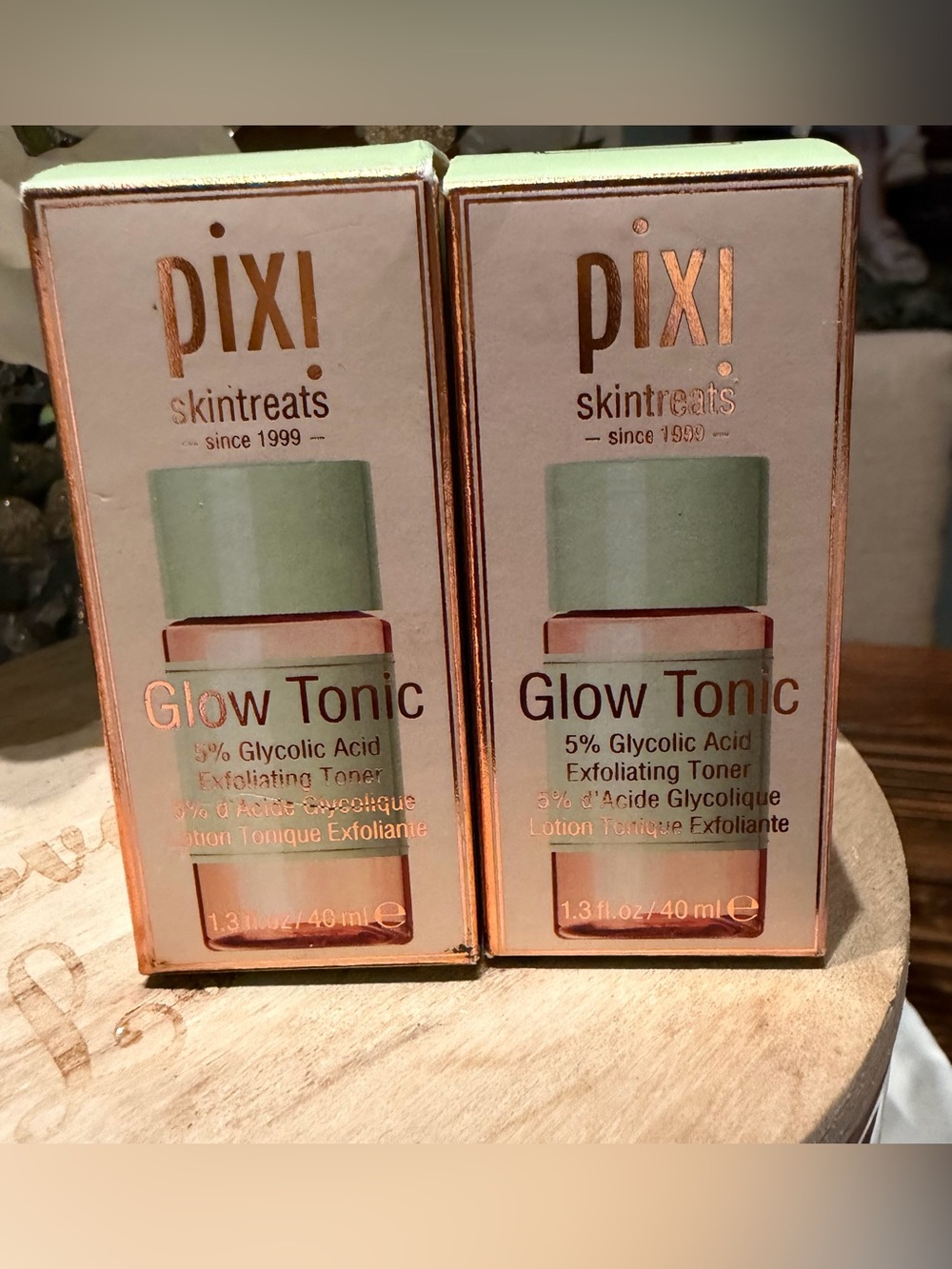 Pixi Skintreats Glow Tonic Exfoliating Toner lot of (2) 1.3 fl oz new in box